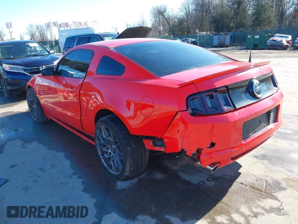 2013 Ford Mustang GT with VIN 1ZVBP8CFXD5215667, listed as a IAAI auction lot 41525268 with 129,561 mi miles and . Bid and sale history available at DreamBid. Image 3.