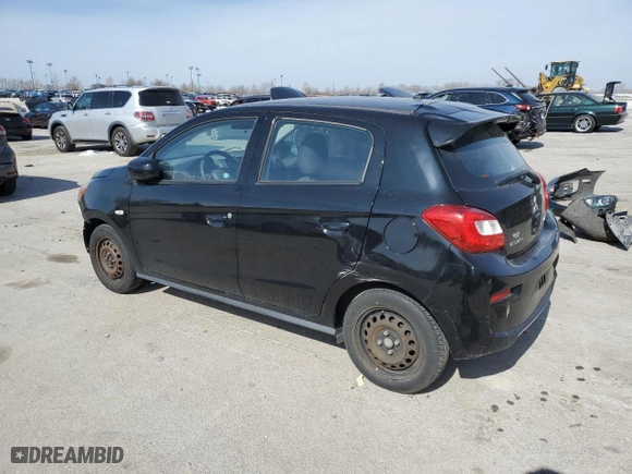 2017 Mitsubishi Mirage ES with VIN ML32A3HJ4HH002029, listed as a Copart auction lot 48679835 with 91,427 mi miles and Salvage Title. Bid and sale history available at carsss.com. Image 2.