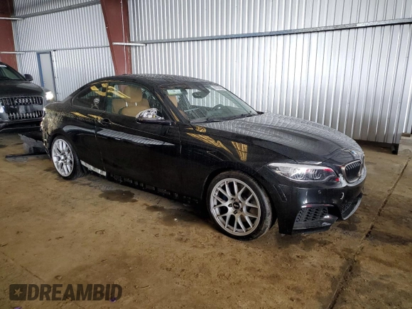 2021 BMW 2 Series M240i xDrive with VIN WBA2J7C03M7H75738, listed as a Copart auction lot 87224694 with 34,875 mi miles and Salvage Title. Bid and sale history available at carsss.com. Image 4.