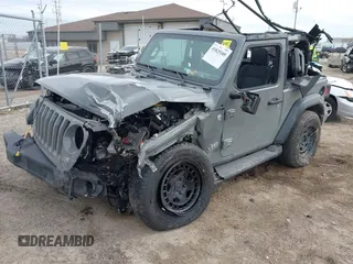 2018 Jeep Wrangler Sport S with VIN 1C4GJXAGXJW197483, listed as a IAAI auction lot 41825305 with 64,173 mi miles and . Bid and sale history available at DreamBid. Image 18.