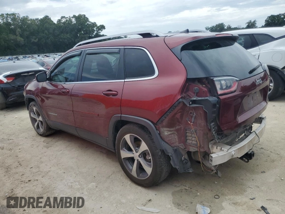 2019 Jeep Cherokee Limited with VIN 1C4PJLDB8KD185287, listed as a Copart auction lot 62718765 with 105,356 mi miles and Non repairable. Bid and sale history available at DreamBid. Image 2.