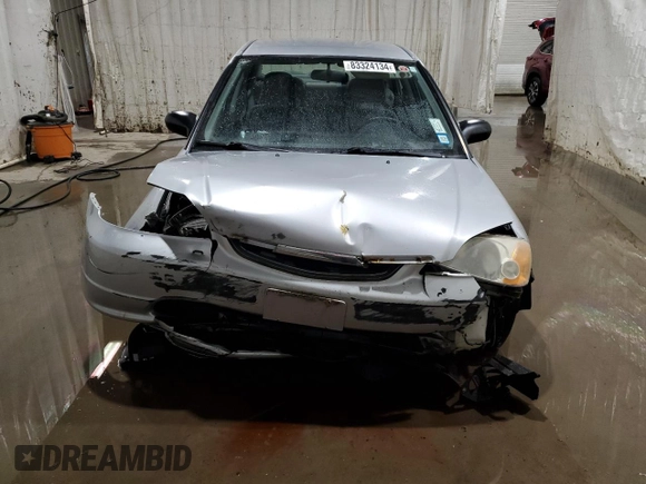 2001 Honda Civic DX with VIN 2HGES162X1H527248, listed as a Copart auction lot 84811674 with 132,592 mi miles and Salvage Title. Bid and sale history available at carsss.com. Image 5.
