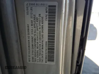 2000 Volkswagen EuroVan с VIN WV2MH4701YH133906, выставлен на аукционе Copart как лот 72370794 с пробегом Не указан миль и Чистый • Clean title. История ставок и продаж доступна на DreamBid. Изображение 13.