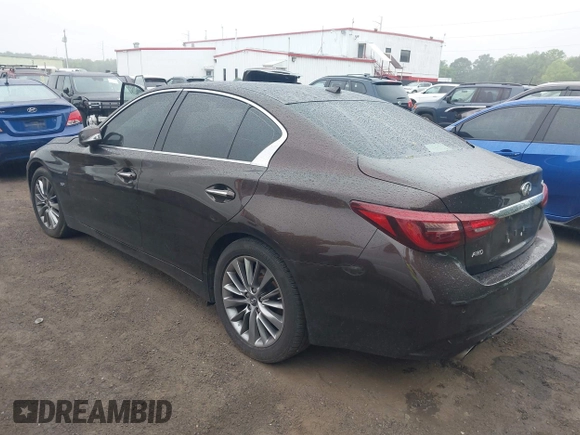 2019 Infiniti Q50 Luxe z VIN JN1EV7AR6KM550427, wystawiony jako IAAI lot #42225183 z przebiegiem 76 144 mil mil oraz . Historia ofert i sprzedaży dostępna na DreamBid. Obrazek 3.