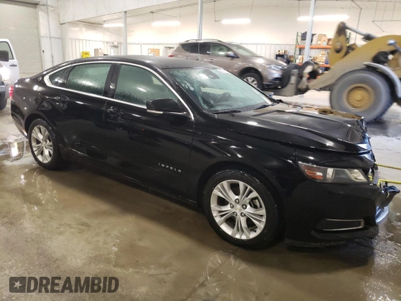 2014 Chevrolet Impala LT with VIN 2G1125S35E9228598, listed as a Copart auction lot 46658085 with 115,102 mi miles and Salvage Title. Bid and sale history available at DreamBid. Image 4.