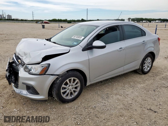 2018 Chevrolet Sonic LT with VIN 1G1JD5SHXJ4118102, listed as a Copart auction lot 60783855 with 63,607 mi miles and Salvage title. Bid and sale history available at DreamBid. Image 1.