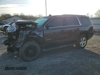 2016 Chevrolet Tahoe LT z VIN 1GNSKBKCXGR365465, wystawiony jako Copart lot #49716705 z przebiegiem Nie podano mil oraz Szkoda całkowita • Salvage title. Historia ofert i sprzedaży dostępna na DreamBid. Obrazek 1.