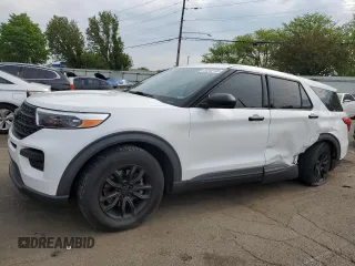 2021 Ford Explorer with VIN 1FMSK7BH6MGB14172, listed as a Copart auction lot 55282145 with 53,884 mi miles and Salvage title. Bid and sale history available at DreamBid. Image 1.