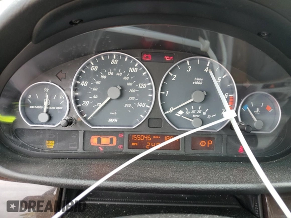 2001 BMW 3 Series 330Ci with VIN WBABN53441JU35456, listed as a Copart auction lot 51002865 with 155,045 mi miles and Salvage Title. Bid and sale history available at carsss.com. Image 9.