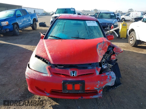 2004 Honda Civic LX with VIN 2HGES16584H548825, listed as a IAAI auction lot 41477784 with 152,581 mi miles. Bid and sale history available at carsss.com. Image 12.