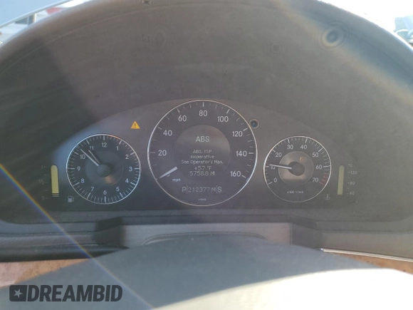 2008 Mercedes-Benz E 350 Luxury with VIN WDBUF87X78B240324, listed as a Copart auction lot 79126734 with 5,758 mi miles and Salvage Title. Bid and sale history available at DreamBid. Image 9.