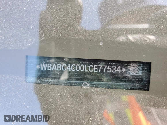 2020 BMW 8 Series M850i xDrive with VIN WBABC4C00LCE77534, listed as a Copart auction lot 54722515 with 0 mi miles and Salvage Title. Bid and sale history available at carsss.com. Image 12.
