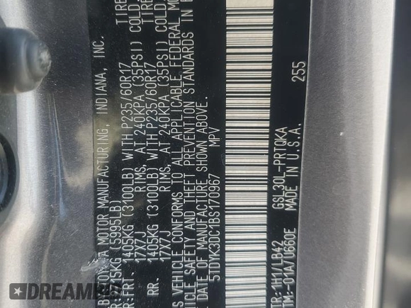 2011 Toyota Sienna XLE AAS с VIN 5TDYK3DC1BS170967, выставлен на аукционе Copart как лот 53848955 с пробегом 171 115 миль миль и Списание • Salvage title. История ставок и продаж доступна на DreamBid. Изображение 12.