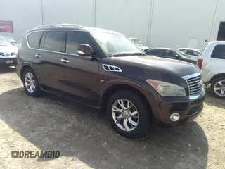 2014 Infiniti QX80 with VIN JN8AZ2NF5E9551616, listed as a IAAI auction lot 41786999 with 207,905 mi miles. Bid and sale history available at carsss.com. Image 1.