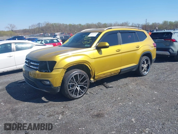 2018 Volkswagen Atlas SE with VIN 1V2KR2CA6JC535525, listed as a IAAI auction lot 41971141 with 62,514 mi miles and . Bid and sale history available at DreamBid. Image 17.