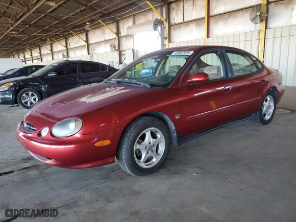 1999 Ford Taurus SE with VIN 1FAFP53S9XA297537, listed as a Copart auction lot 43862035 with 145,983 mi miles and Salvage Title. Bid and sale history available at carsss.com. Image 1.