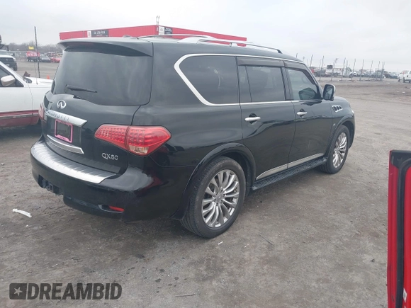 2016 Infiniti QX80 with VIN JN8AZ2NE7G9125856, listed as a IAAI auction lot 41480843 with 148,375 mi miles. Bid and sale history available at carsss.com. Image 4.