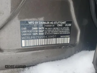2009 Mercedes-Benz E 350 with VIN WDBUH87X99B438401, listed as a Copart auction lot 43974375 with 236,551 mi miles and Salvage Title. Bid and sale history available at DreamBid. Image 14.