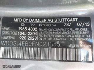 2014 Mercedes-Benz CLA-Class CLA 250 with VIN WDDSJ4EB0EN028355, listed as a IAAI auction lot 40800353 with 182,830 mi miles. Bid and sale history available at carsss.com. Image 9.