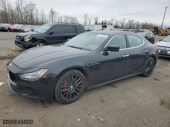 2014 Maserati Ghibli S Q4 with VIN ZAM57RTA3E1089652, listed as a Copart auction lot 42714205 with 89,346 mi miles and Salvage Title. Bid and sale history available at carsss.com. Image 1.