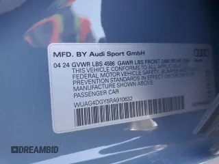 2024 Audi RS 3 z VIN WUAG4DGY5RA910632, wystawiony jako Copart lot #73668904 z przebiegiem 2487 mil mil oraz Szkody całkowita. Historia ofert i sprzedaży dostępna na DreamBid. Obrazek 12.