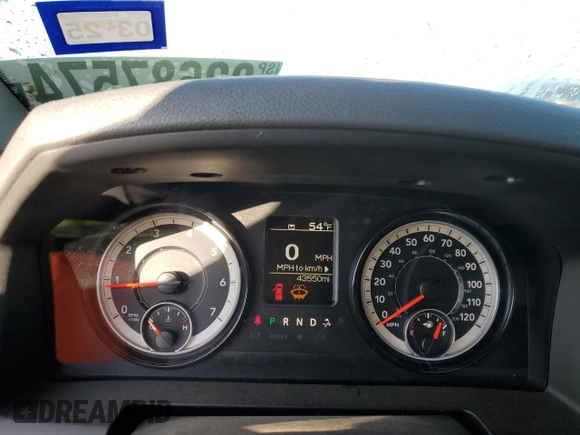 2019 Ram 1500 Classic Tradesman with VIN 1C6RR6FT4KS594611, listed as a Copart auction lot 83687574 with 43,550 mi miles and Salvage Title. Bid and sale history available at carsss.com. Image 9.