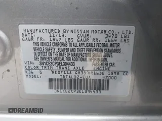 2014 Nissan Note SV z VIN 3N1CE2CP3EL394433, wystawiony jako IAAI lot #42421291 z przebiegiem 100 966 mil mil oraz . Historia ofert i sprzedaży dostępna na DreamBid. Obrazek 9.