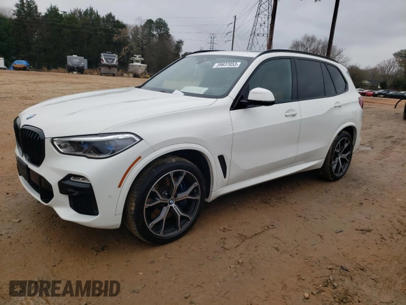 2020 BMW X5 M50i with VIN 5UXJU4C07L9C45133, listed as a Copart auction lot 39637053 with 42,646 mi miles. Bid and sale history available at carsss.com. Image 1.