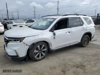 2023 Honda Pilot Elite with VIN 5FNYG1H8XPB016782, listed as a Copart auction lot 53682855 with 28,730 mi miles and Salvage Title. Bid and sale history available at carsss.com. Image 1.