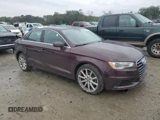 2015 Audi A3 2.0T Premium Plus with VIN WAUEFGFF5F1023024, listed as a Copart auction lot 45872215 with 2,539 mi miles and Salvage Title. Bid and sale history available at carsss.com. Image 4.