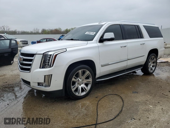 2017 Cadillac Escalade ESV Luxury with VIN 1GYS4HKJ7HR159200, listed as a Copart auction lot 52866135 with 90,231 mi miles and Salvage title. Bid and sale history available at DreamBid. Image 1.