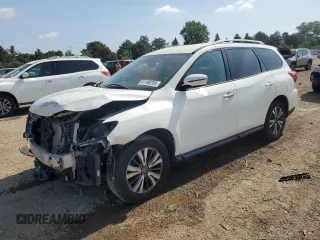2017 Nissan Pathfinder SV with VIN 5N1DR2MN5HC665748, listed as a Copart auction lot 61188755 with 148,657 mi miles and Salvage title. Bid and sale history available at DreamBid. Image 1.