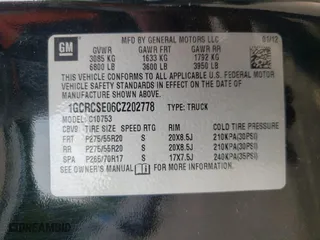 2012 Chevrolet Silverado 1500 LT with VIN 1GCRCSE06CZ202778, listed as a Copart auction lot 53242765 with 202,285 mi miles and Clean Title. Bid and sale history available at carsss.com. Image 12.