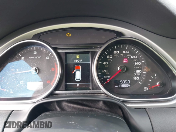 2013 Audi Q7 3.0L TDI Premium Plus with VIN WA1LMAFE0DD011857, listed as a IAAI auction lot 41537175 with 118,604 mi miles. Bid and sale history available at carsss.com. Image 7.