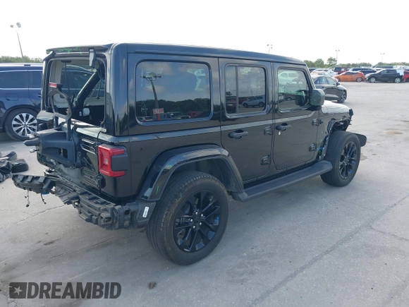 2022 Jeep Wrangler Unlimited Sahara with VIN 1C4JJXP60NW153776, listed as a IAAI auction lot 42108916 with 39,123 mi miles and . Bid and sale history available at DreamBid. Image 4.