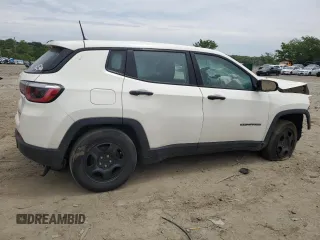 2018 Jeep Compass Sport with VIN 3C4NJCABXJT408515, listed as a Copart auction lot 58206495 with Not provided miles and Salvage title. Bid and sale history available at DreamBid. Image 3.