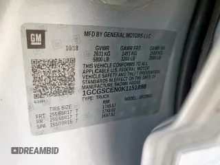 2019 Chevrolet Colorado 2WD LT с VIN 1GCGSCEN0K1151898, выставлен на аукционе Copart как лот 61240705 с пробегом Не указан миль и Списание • Salvage title. История ставок и продаж доступна на DreamBid. Изображение 12.