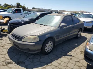 1999 Honda Civic DX with VIN 1HGEJ6227XL086048, listed as a Copart auction lot 69161104 with 139,789 mi miles and Clean Title. Bid and sale history available at carsss.com. Image 1.