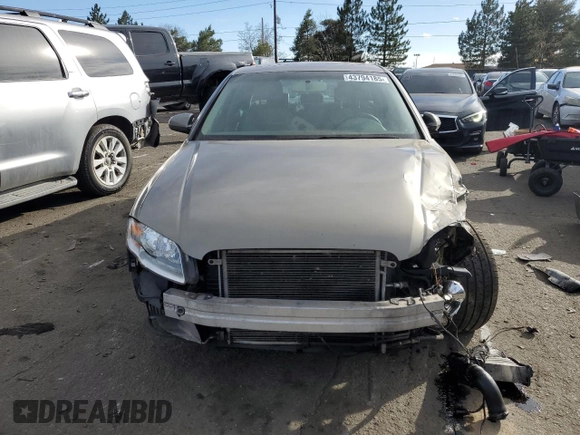 2007 Audi A4 2.0T with VIN WAUAF78E57A222692, listed as a Copart auction lot 43794185 with 159,563 mi miles and Salvage Title. Bid and sale history available at carsss.com. Image 5.