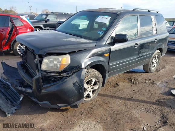 2007 Honda Pilot EX-L with VIN 5FNYF28557B027087, listed as a IAAI auction lot 41356244 with 183,923 mi miles. Bid and sale history available at carsss.com. Image 18.