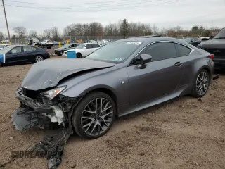 2017 Lexus RC with VIN JTHSM5BC6H5003385, listed as a Copart auction lot 83747414 with 76,861 mi miles and Salvage Title. Bid and sale history available at carsss.com. Image 1.