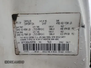 1998 Dodge 3500 with VIN 3B7MC36D4WM237391, listed as a Copart auction lot 81355444 with Not Provided miles and Salvage Title. Bid and sale history available at DreamBid. Image 14.