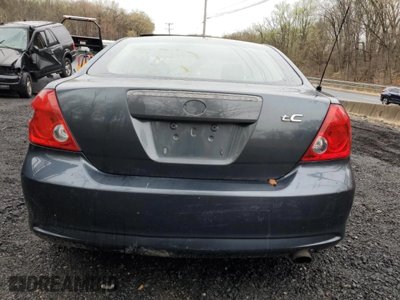 2005 Scion tC with VIN JTKDE177650005585, listed as a Copart auction lot 51747715 with 133,604 mi miles and Salvage Title. Bid and sale history available at carsss.com. Image 6.