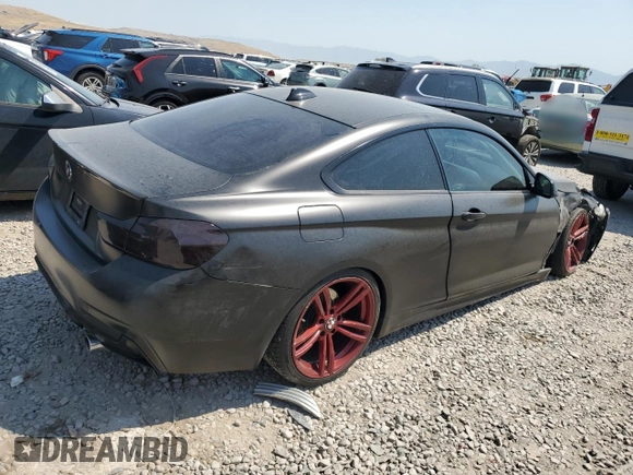 2014 BMW 4 Series 428i with VIN WBA3N7C58EF718718, listed as a Copart auction lot 60434345 with 118,179 mi miles and Salvage title. Bid and sale history available at DreamBid. Image 3.