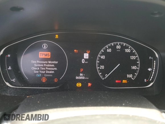 2021 Honda Accord Sport with VIN 1HGCV2F30MA014378, listed as a Copart auction lot 56096095 with 65,850 mi miles and Non repairable. Bid and sale history available at DreamBid. Image 9.