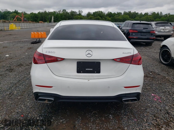 2024 Mercedes-Benz C 300 with VIN W1KAF4HBXRR186127, listed as a Copart auction lot 58901705 with 6,697 mi miles and Salvage title. Bid and sale history available at DreamBid. Image 6.