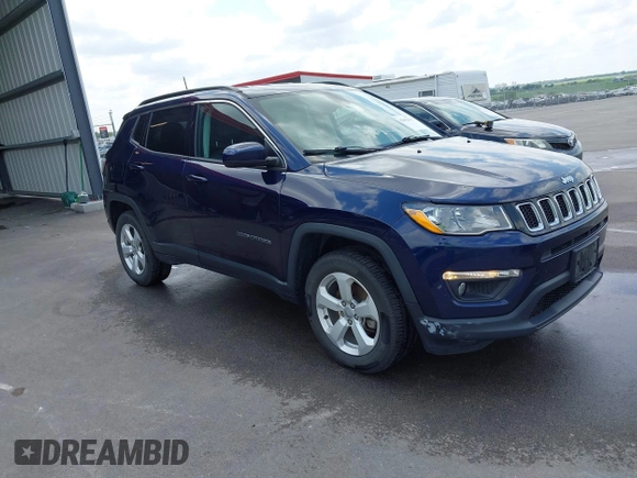 2018 Jeep Compass Latitude with VIN 3C4NJDBB2JT150463, listed as a IAAI auction lot 42452301 with 73,895 mi miles and . Bid and sale history available at DreamBid. Image 1.