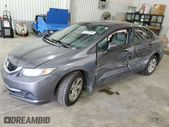 2015 Honda Civic Sedan LX with VIN 2HGFB2F59FH561516, listed as a Copart auction lot 50730755 with 103,934 mi miles and Salvage Title. Bid and sale history available at carsss.com. Image 1.