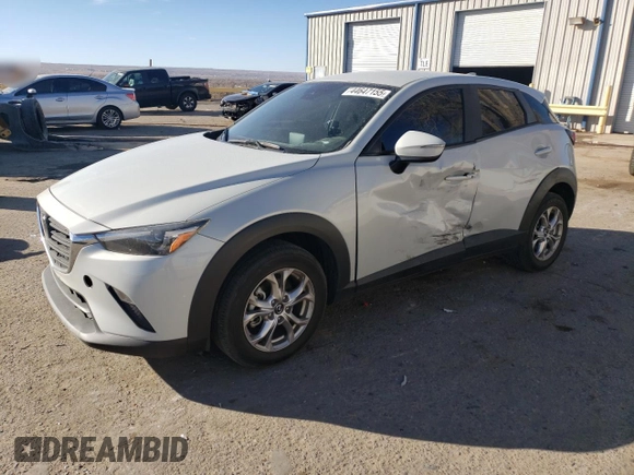 2021 Mazda CX-3 Sport with VIN JM1DKDB79M1515642, listed as a Copart auction lot 44647155 with 37,787 mi miles and Salvage Title. Bid and sale history available at carsss.com. Image 1.