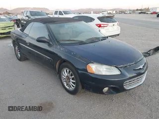2001 Chrysler Sebring Limited with VIN 1C3EL65U31N672381, listed as a IAAI auction lot 41114181 with 180,949 mi miles and . Bid and sale history available at DreamBid. Image 1.